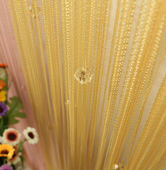 String Tassel Curtain Crystal Beads Door Window Panel Room Divider Beaded Panel - Picture 16 of 22