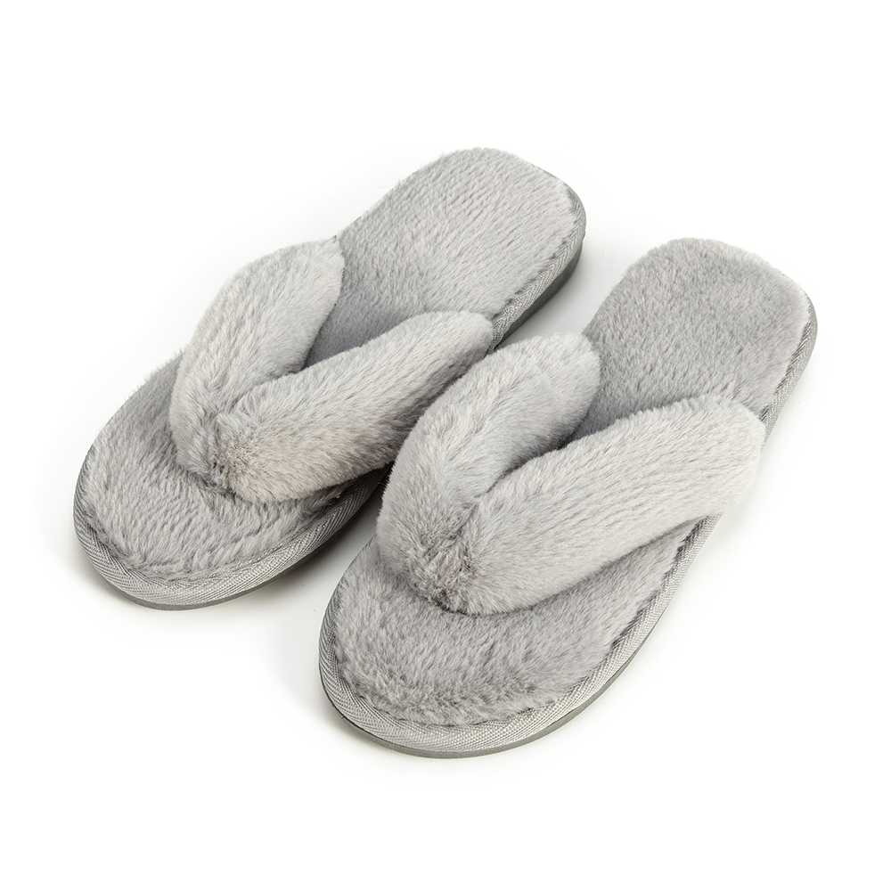fuzzy flip flop house slippers