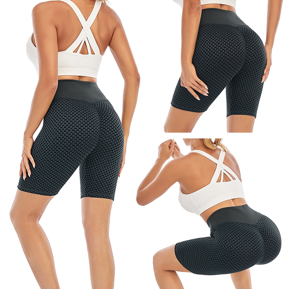 Tiktok Leggings Womens Yoga Pants Cycling Shorts High Waist Ruched Lift Gym  Wear