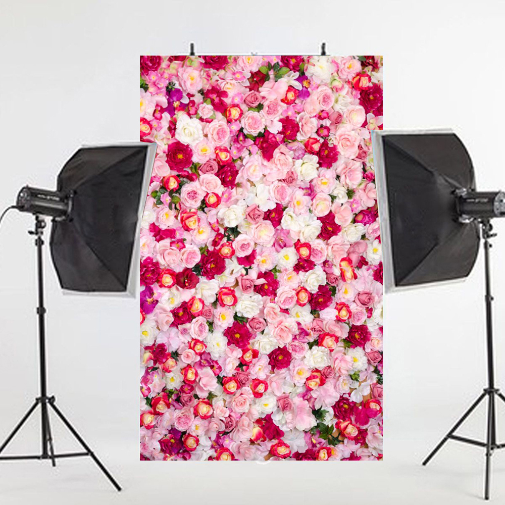 3x5FT Photography Backdrop Studio Photos Vinyl Background Wood Wall Flower Brick - Picture 24 of 50
