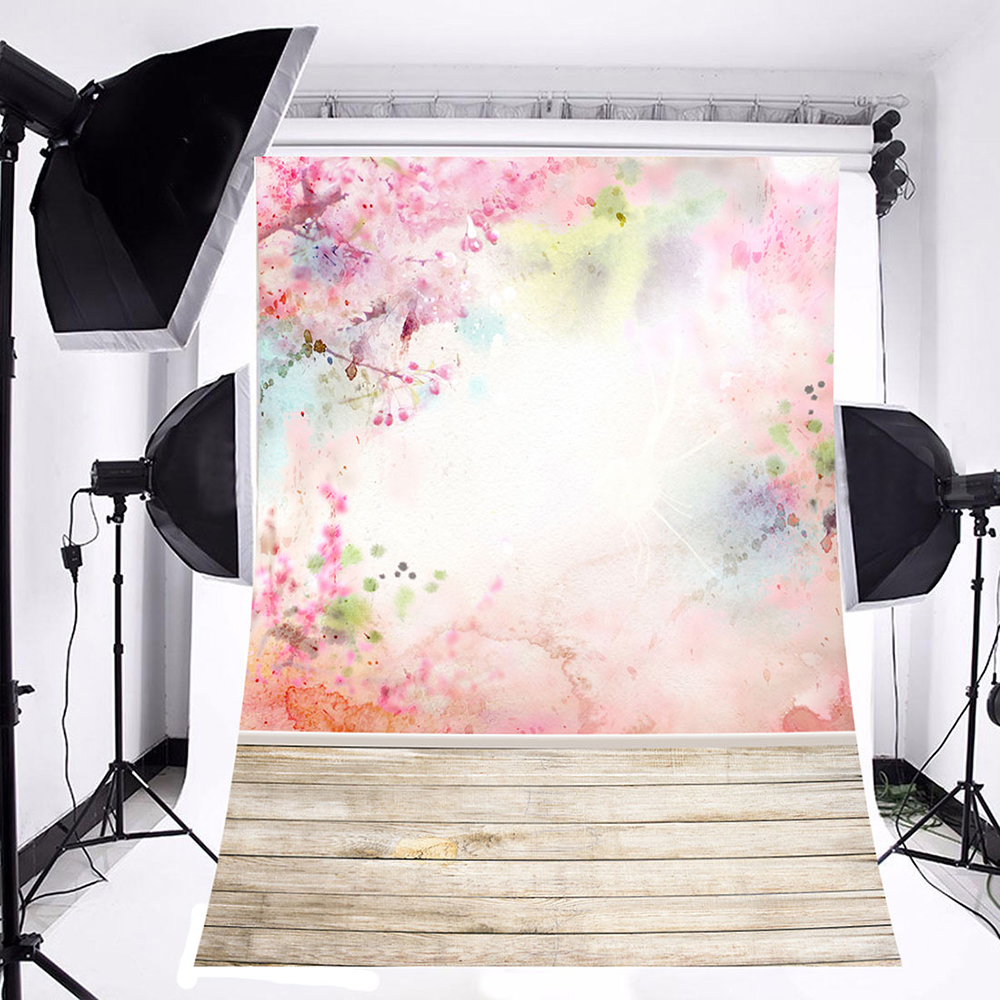 3x5FT Photography Backdrop Studio Photos Vinyl Background Wood Wall Flower Brick - Picture 25 of 50