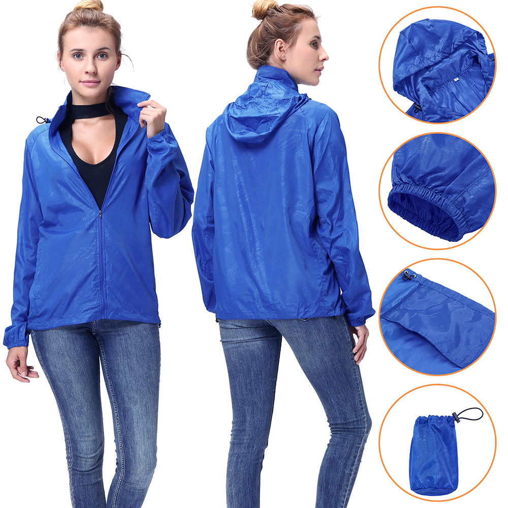 Waterproof Jacket Coat Womens Mens Hiking Hooded Wind Waterproof Jacket Coat Womens Mens Hiking Hooded Wind