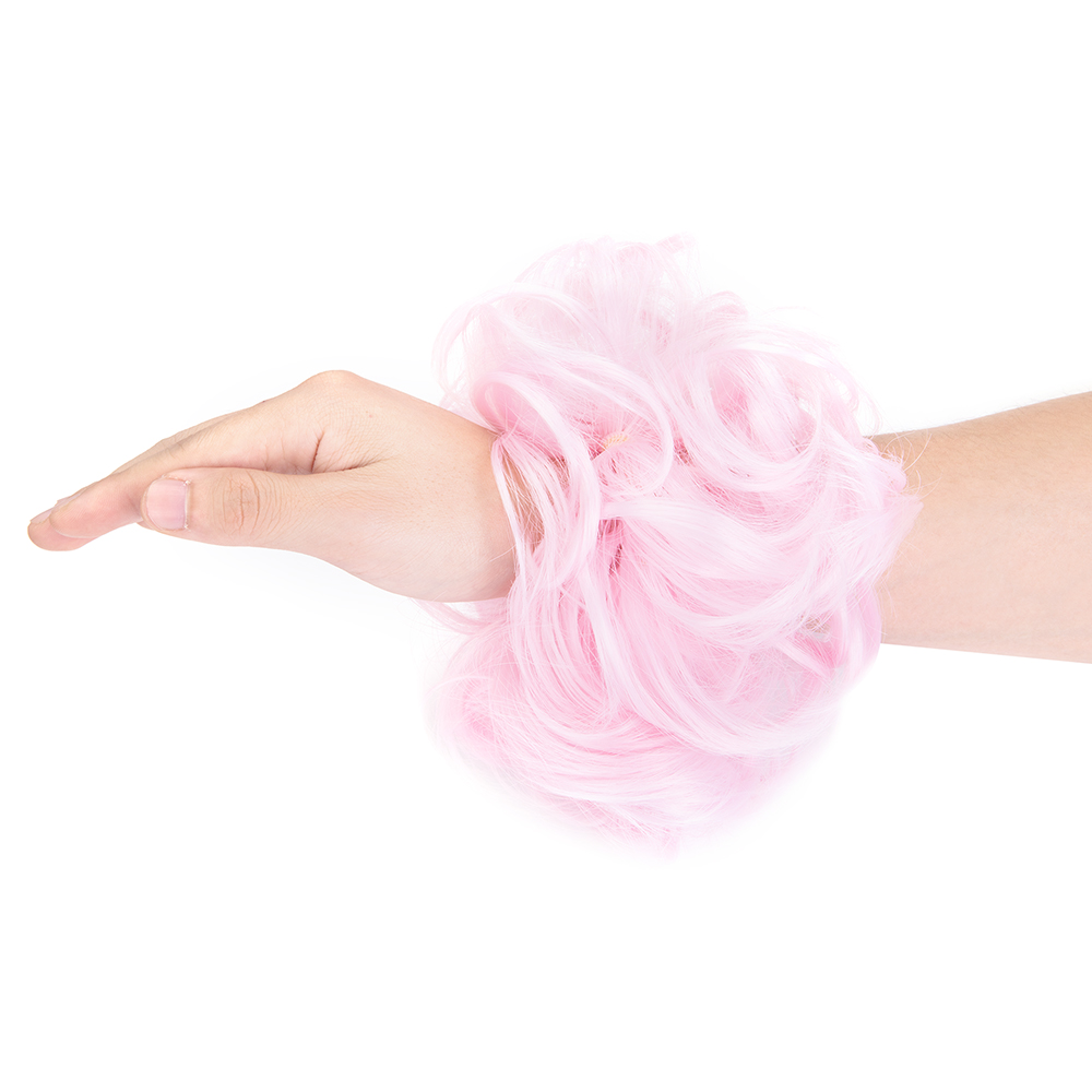 Real Natural Curly Messy Bun Hair Piece Scrunchie Hair Extensions As Human HSL - Picture 68 of 88