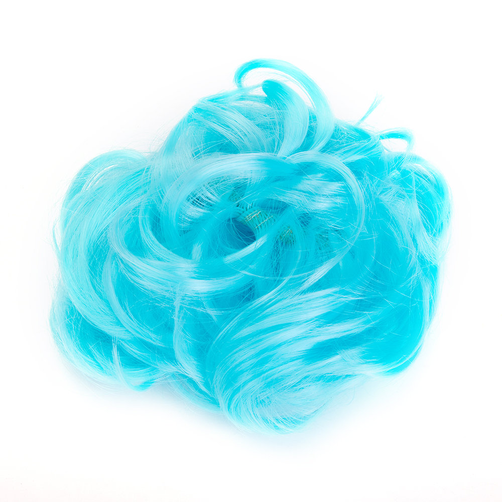 Real Natural Curly Messy Bun Hair Piece Scrunchie Hair Extensions As Human HSL - Picture 70 of 88