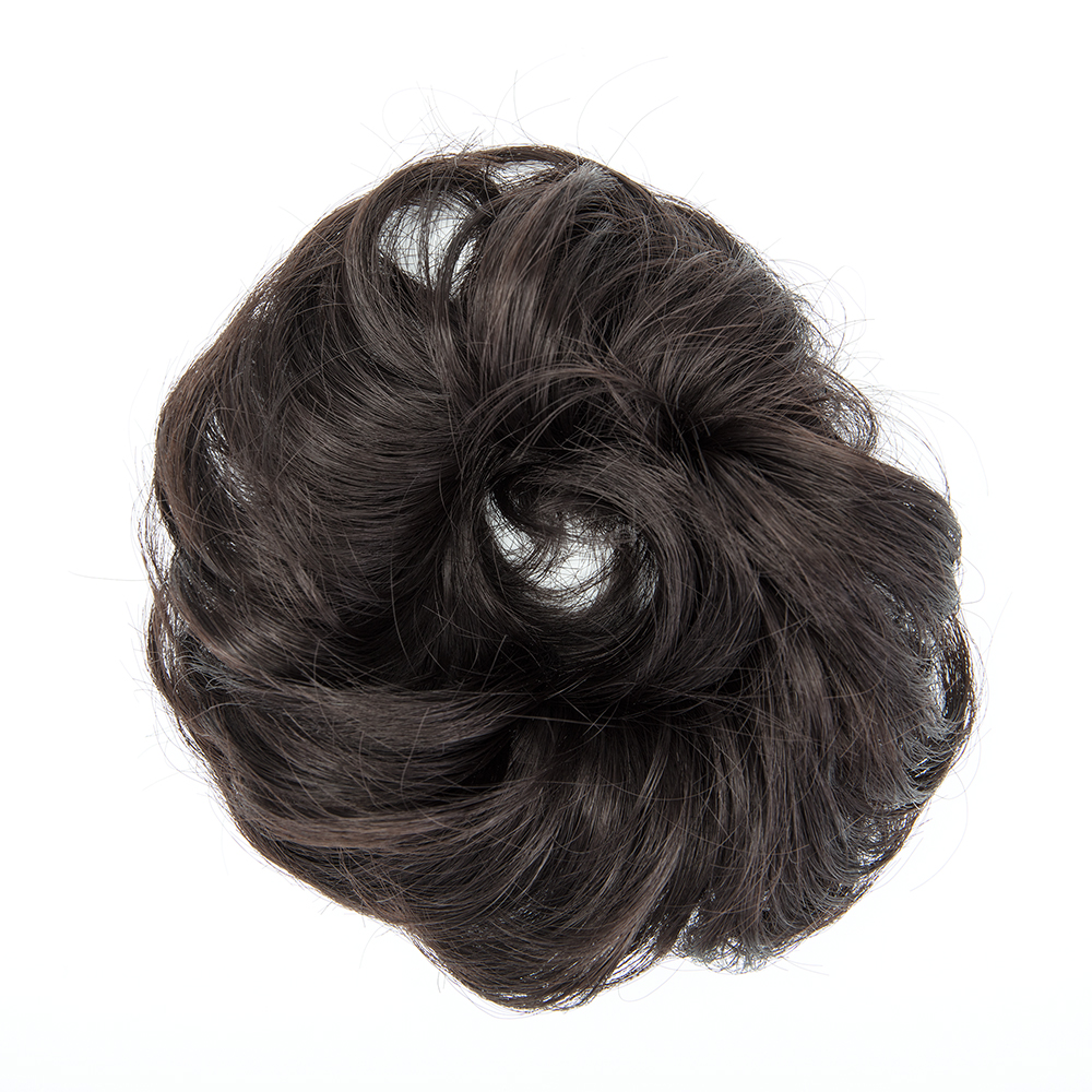Real Natural Curly Messy Bun Hair Piece Scrunchie Hair Extensions As Human HSL - Picture 78 of 88