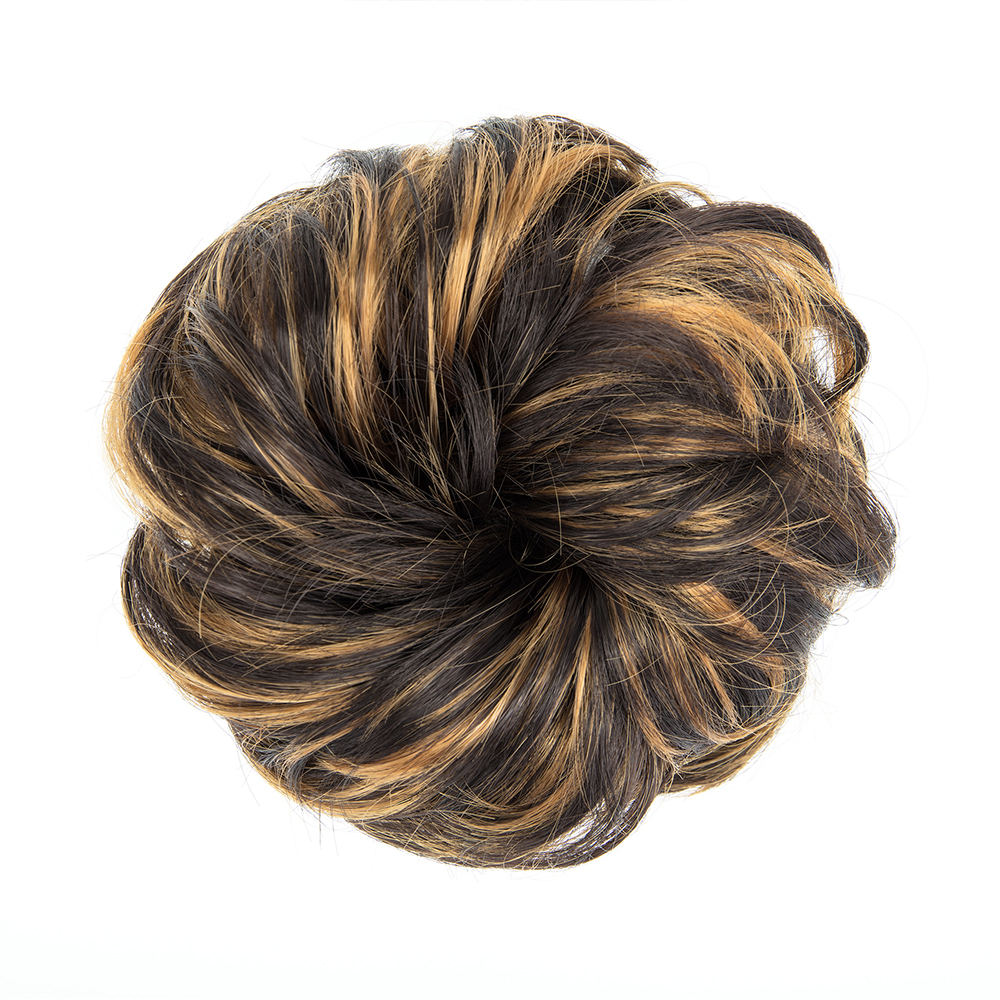 Real Natural Curly Messy Bun Hair Piece Scrunchie Hair Extensions As Human HSL - Picture 81 of 88
