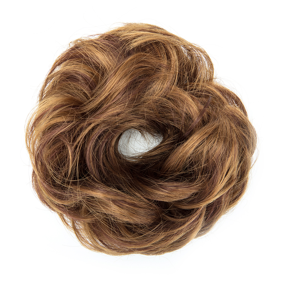Real Natural Curly Messy Bun Hair Piece Scrunchie Hair Extensions As Human HSL - Picture 82 of 88