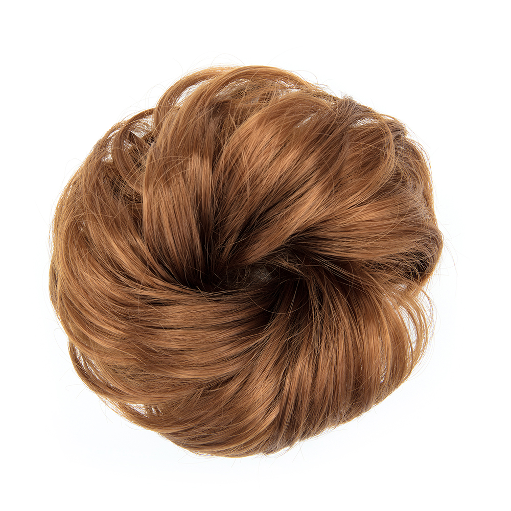 Real Natural Curly Messy Bun Hair Piece Scrunchie Hair Extensions As Human HSL - Picture 84 of 88