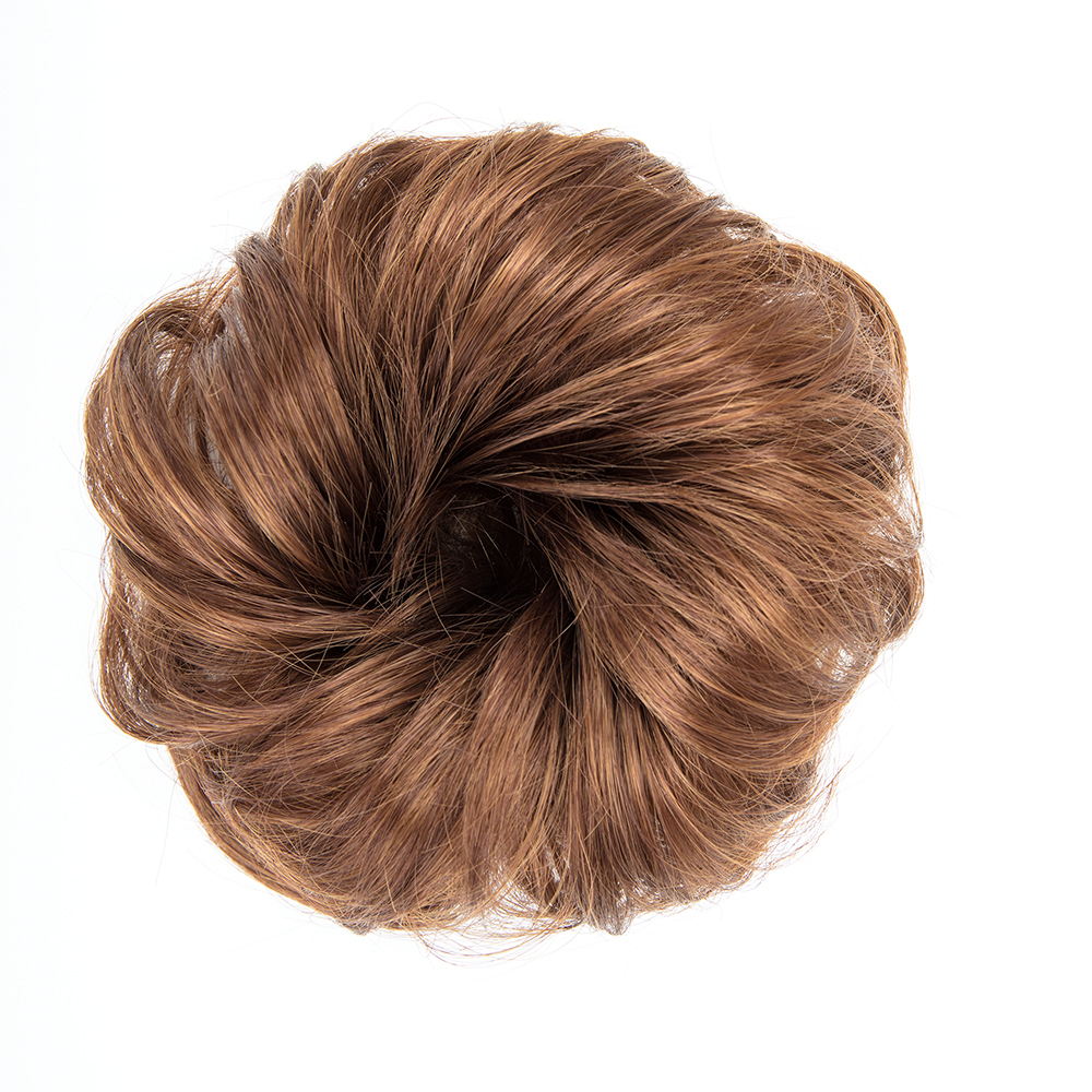 Real Natural Curly Messy Bun Hair Piece Scrunchie Hair Extensions As Human HSL - Picture 85 of 88