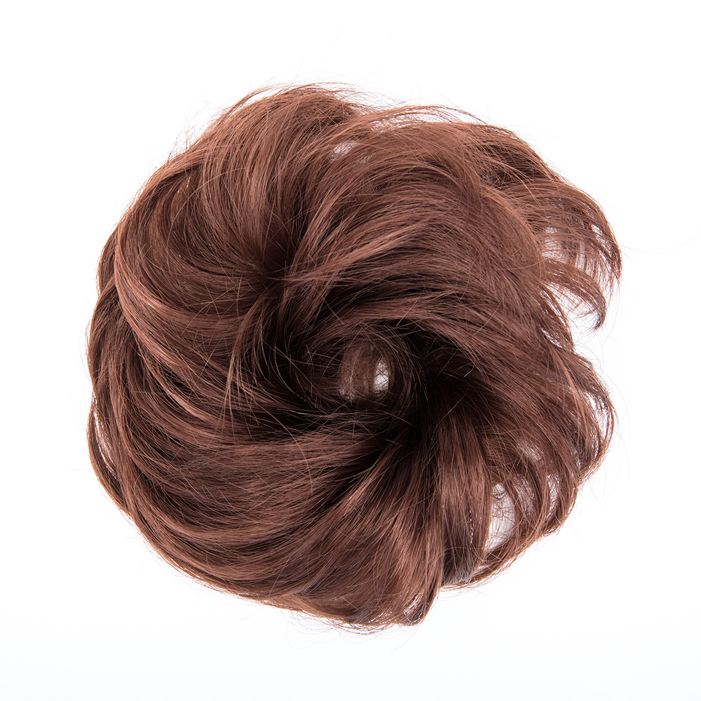 Real Natural Curly Messy Bun Hair Piece Scrunchie Hair Extensions As Human HSL - Picture 86 of 88