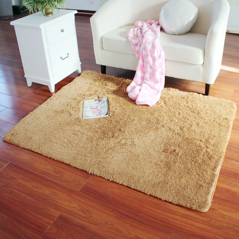 NEW SOFT PLAIN SHAGGY MATS WASHABLE NON SLIP LARGE SMALL BEDROOM RUGS 14cl 10sz 