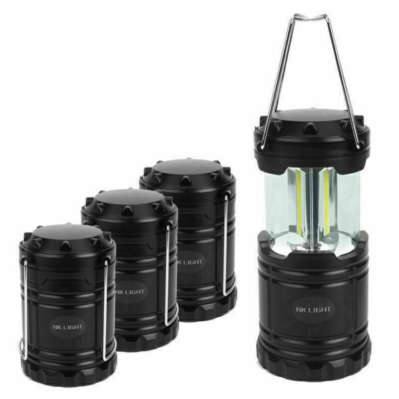 Cob Light Ultra Bright Collapsible Lamp Portable Set of 4 LED Camping Lantern 