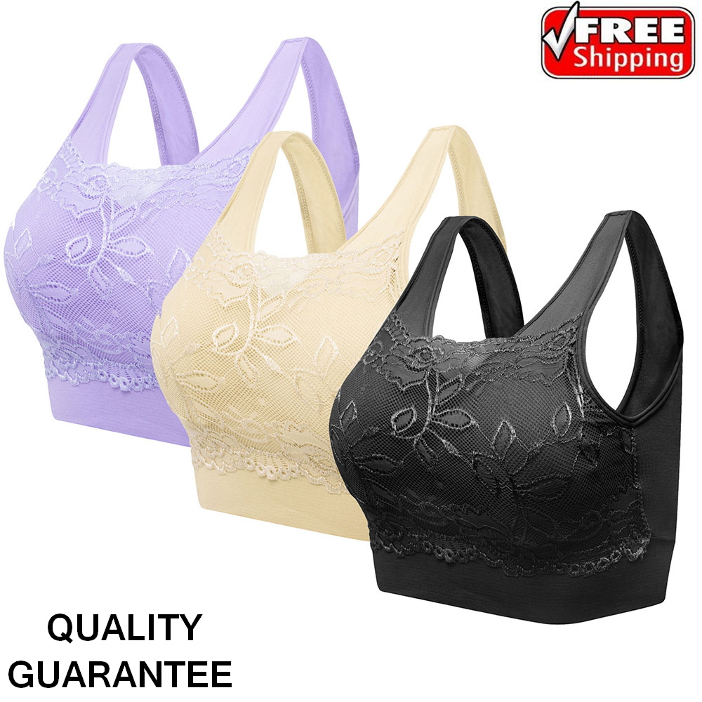 Padded Sports Bras for Women Strappy Cross Back Yoga Bras