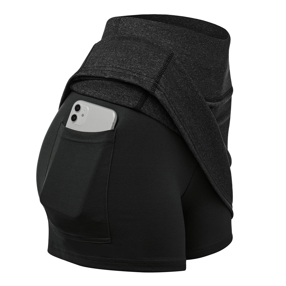 Women Tennis Skirts Inner Shorts Elastic Active Sports Golf Skorts with Pockets - Picture 11 of 29