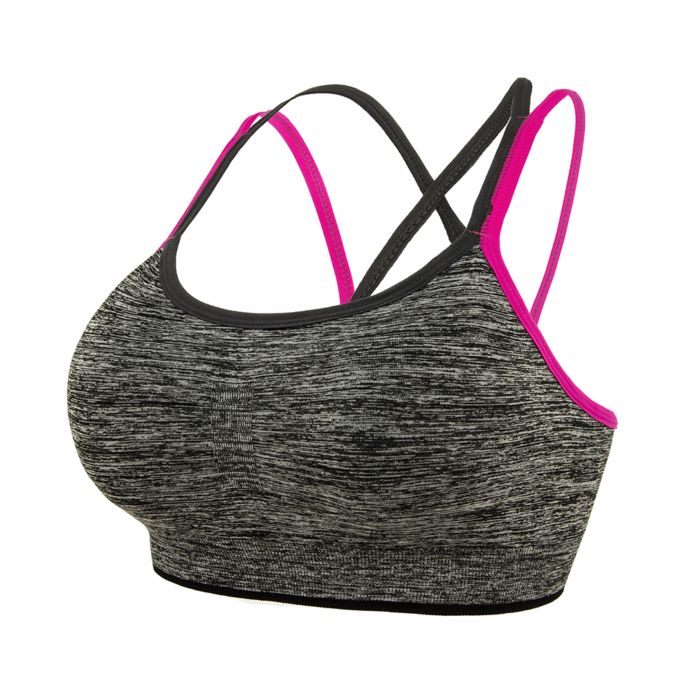 New Lady Padded Strappy Sport Bra Yoga Top Gym Running Workout Vest Bra Hot Sale