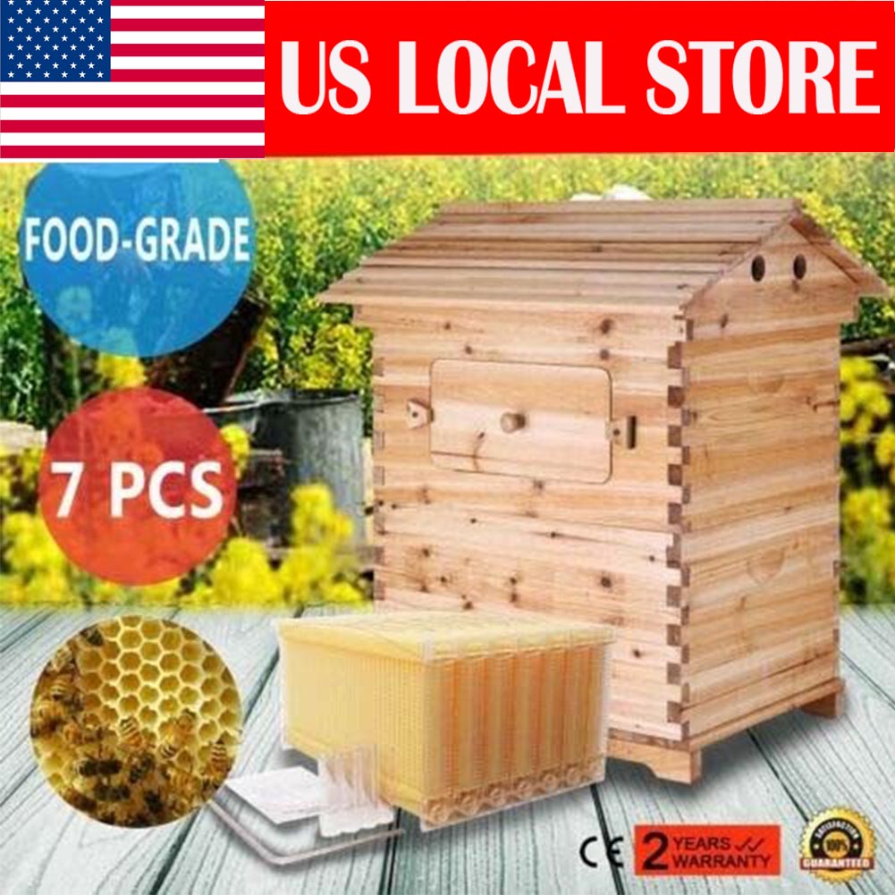 thumbnail 15  - 7PCS Upgraded Auto Run Bee Comb Hive Frame/Hot Wooden Beekeeping Beehive House
