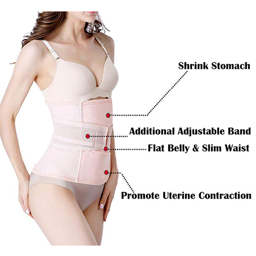 Details about   Women Body Shaper Belly Wrap Band Postpartum Belt Support Belly Recovery Girdle 