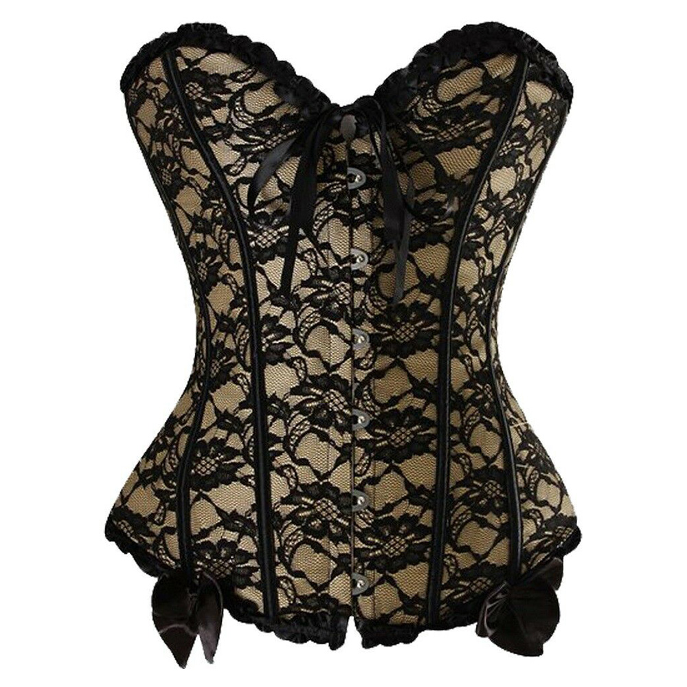 Black Lace Underwire Sexy Lace Bustier With Contrast Overbust And Garter  Belt Sexy Lingerie For Women From Bestielady, $12.7