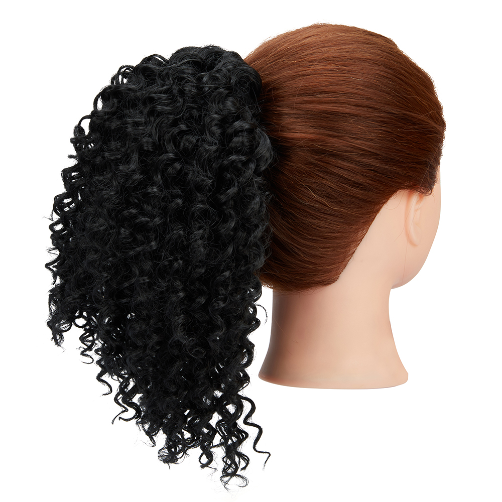10'' Afro Kinky Curly Clip In Ponytails Puffs Drawstring Ponytail Halloween Hair