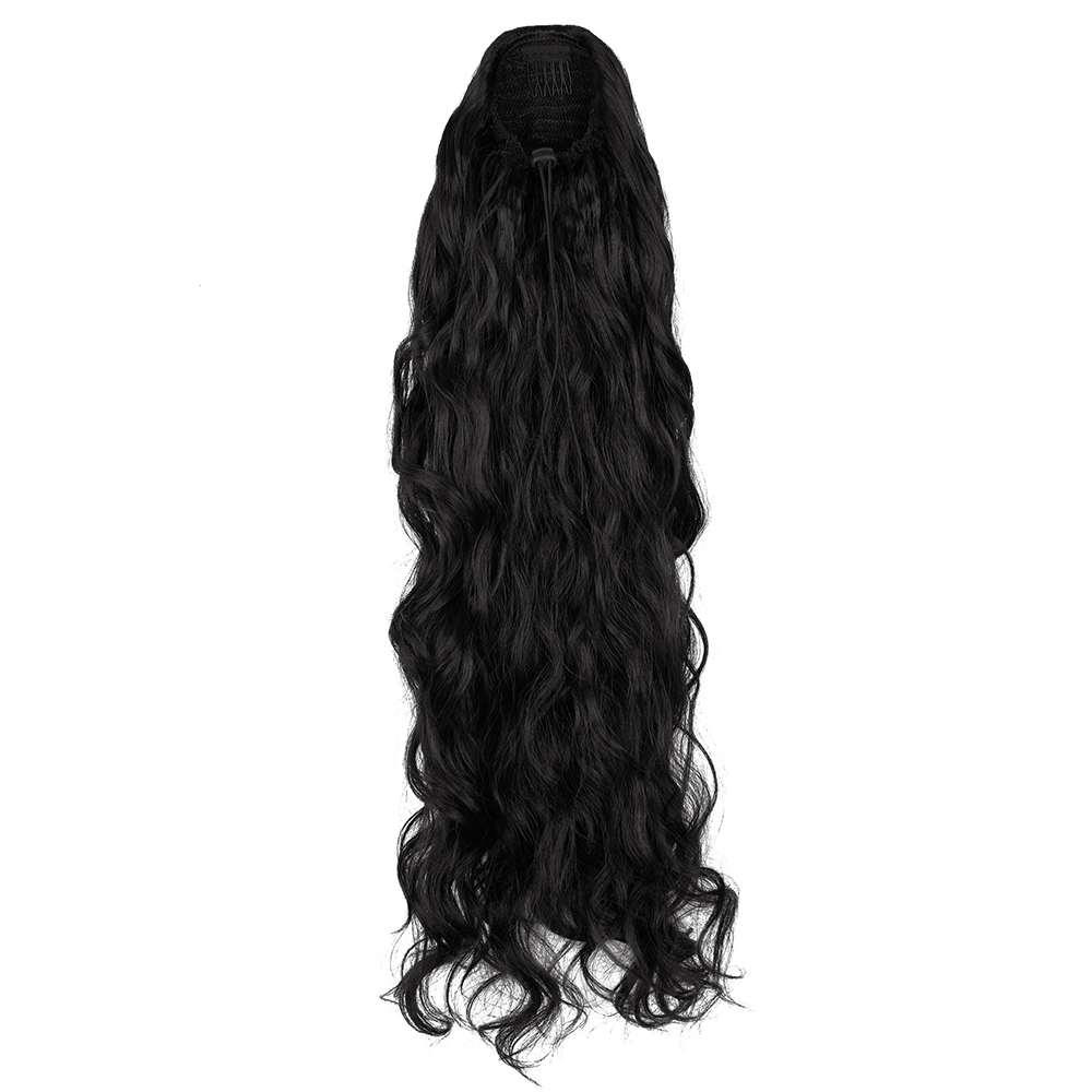 24'' Drawstring Curly Ponytail Pony Hair Afro Kinky Synthetic Ponytail Extension - Picture 13 of 19