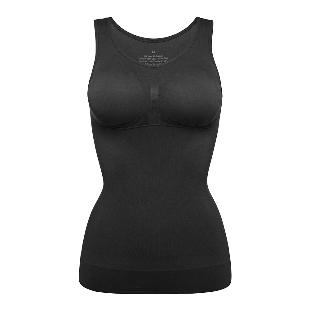 Women Genie Vest Shapewear Built-in Bra Tummy Waist Cami Body Shaper Camisole