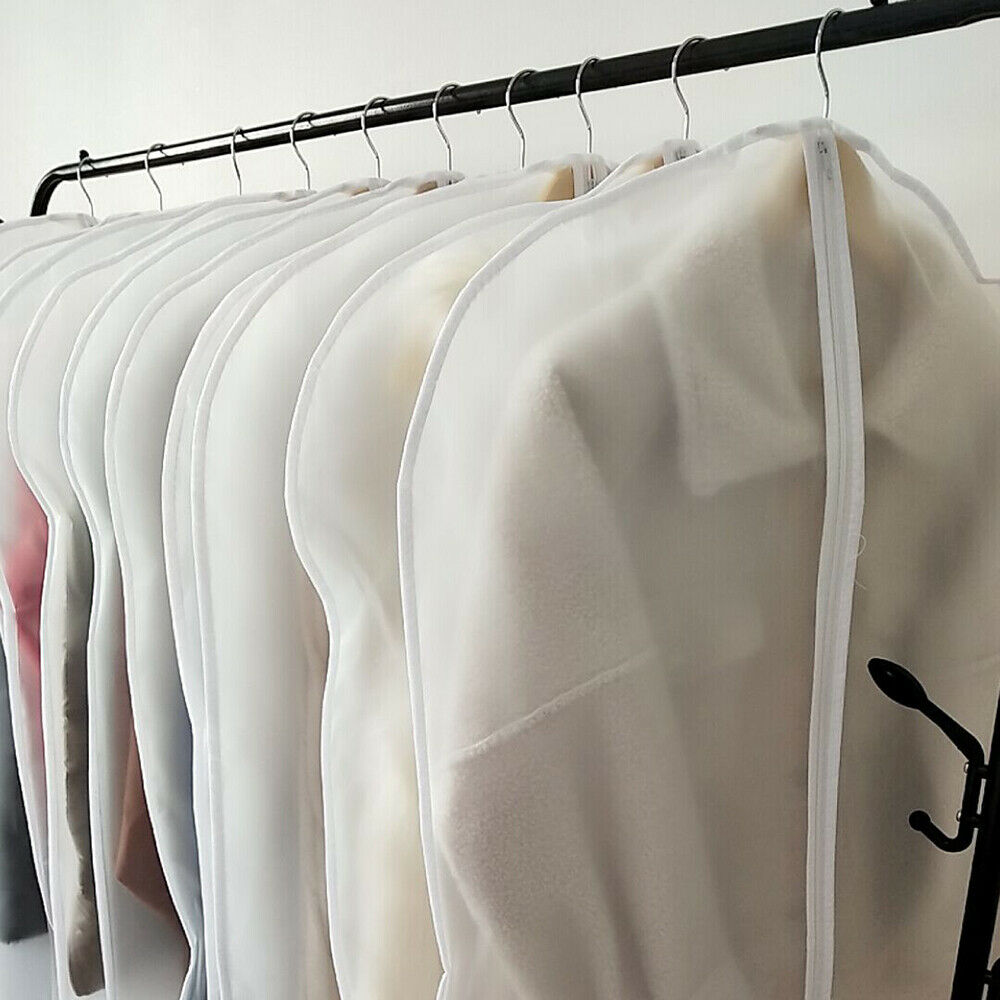 9Pcs 40" Garment Bag Travel Suit Dress Storage Bag Clear Cover Full 9Pcs 40" Garment Bag Travel Suit Dress Storage Bag Clear Cover Full