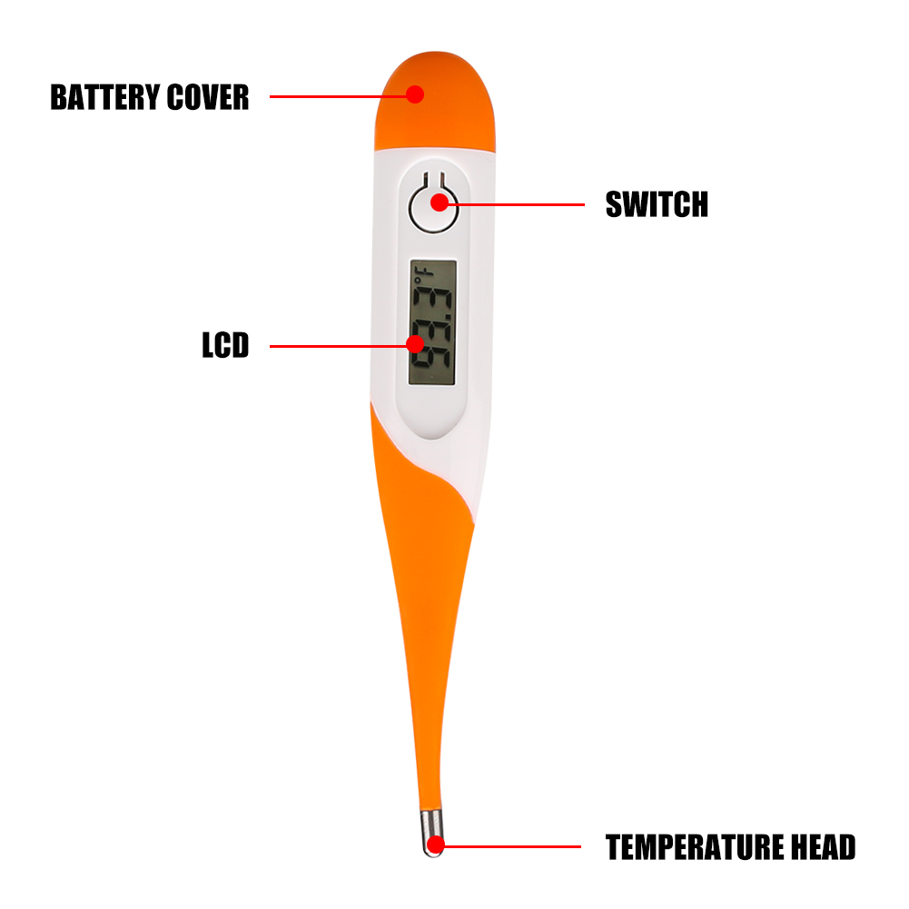 US Digital Soft LCD Thermometer Baby Adult Body Safe Ear Mouth Fever