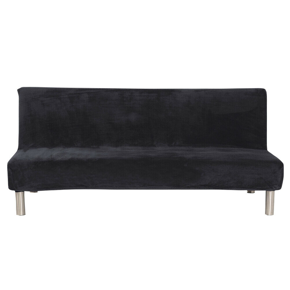 Stretch Armless Sofa Bed Cover Folding Futon Couch Slipcover/ Pillow Case - Picture 17 of 74