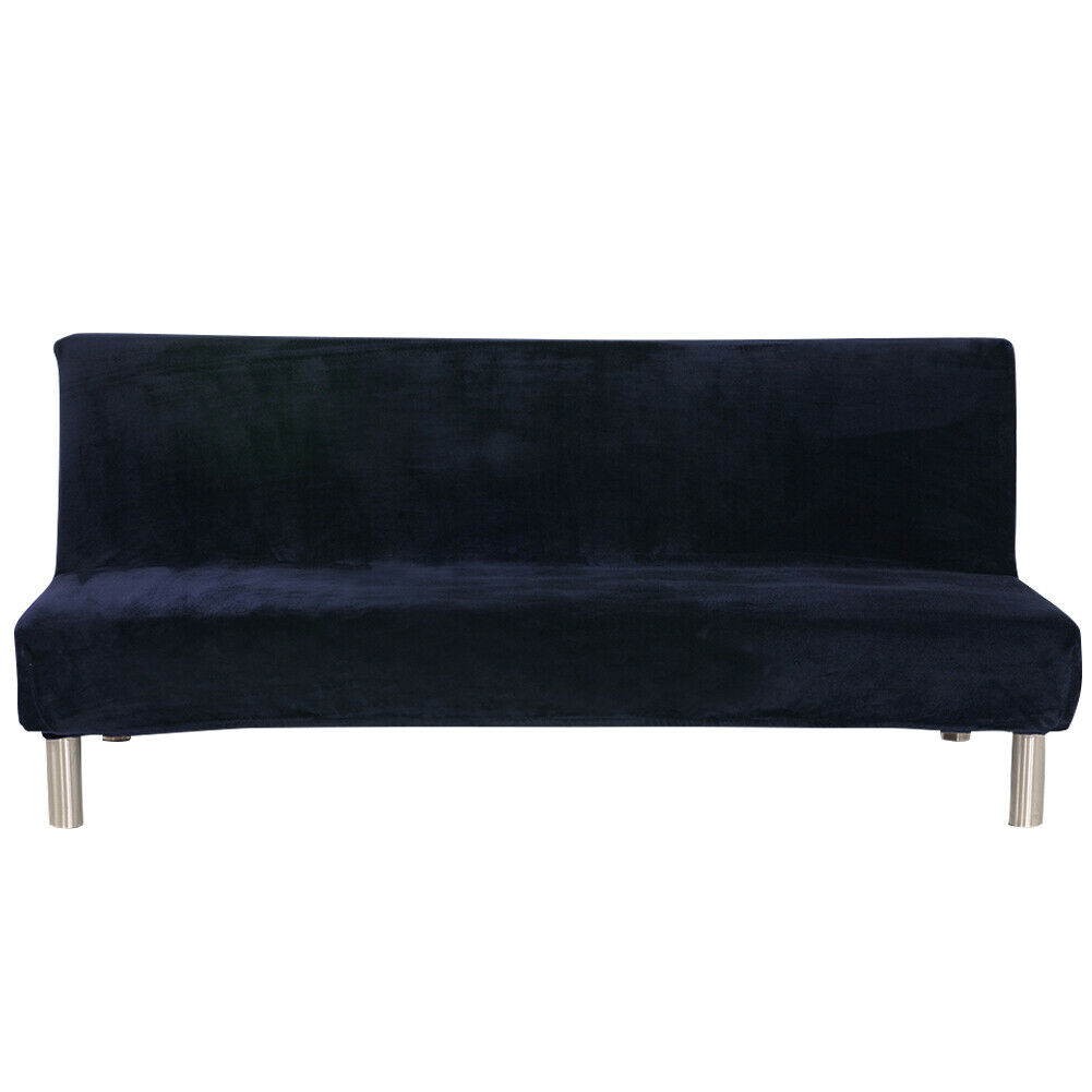 Stretch Armless Sofa Bed Cover Folding Futon Couch Slipcover/ Pillow Case - Picture 39 of 74