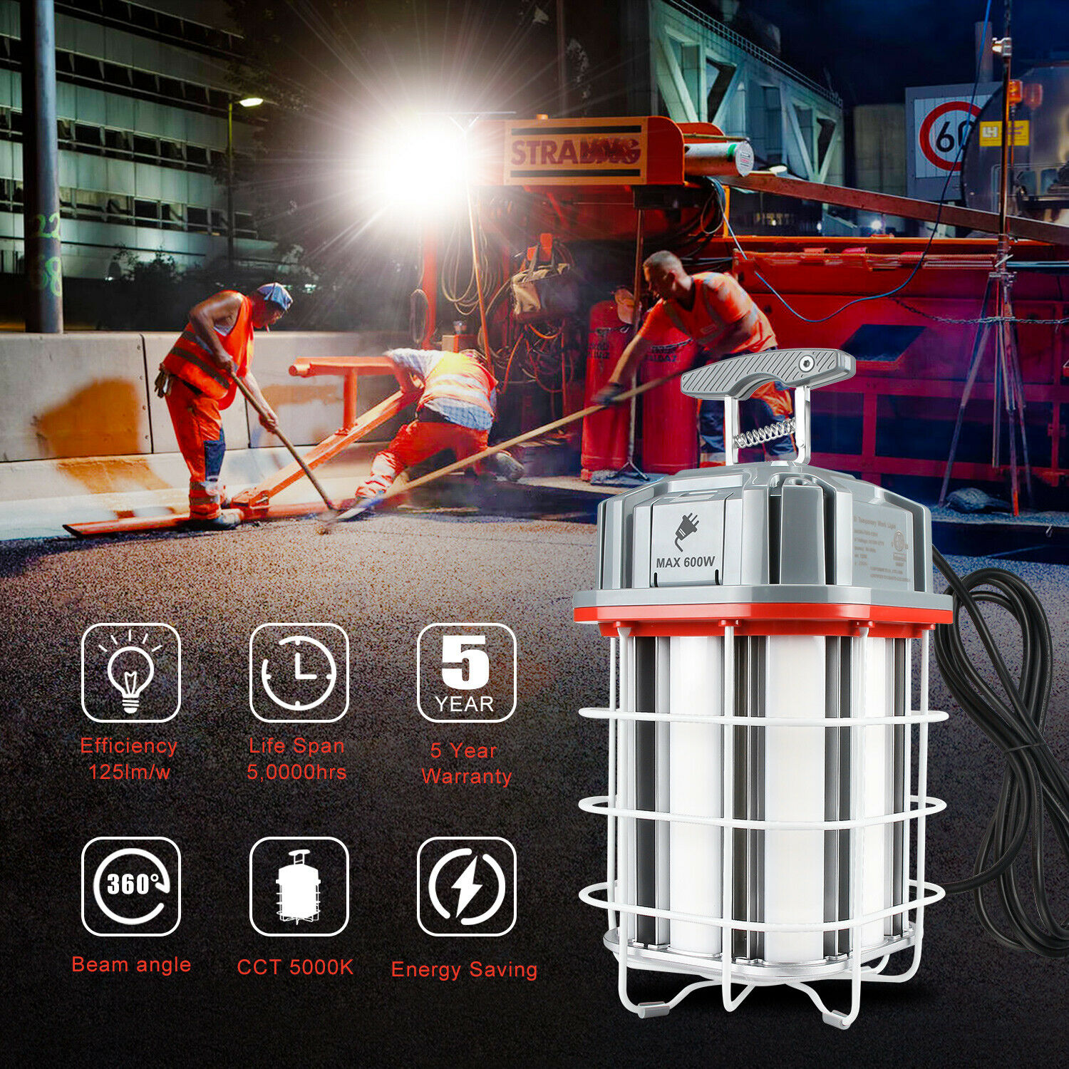LED Temporary Work Light 80W 100W 125W 150W Construction Work Lights