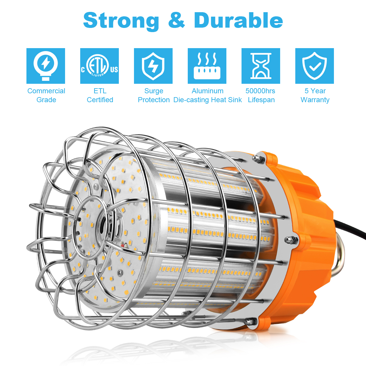 LED Construction Light 80W Temporary Work light Outdoor Jobsite