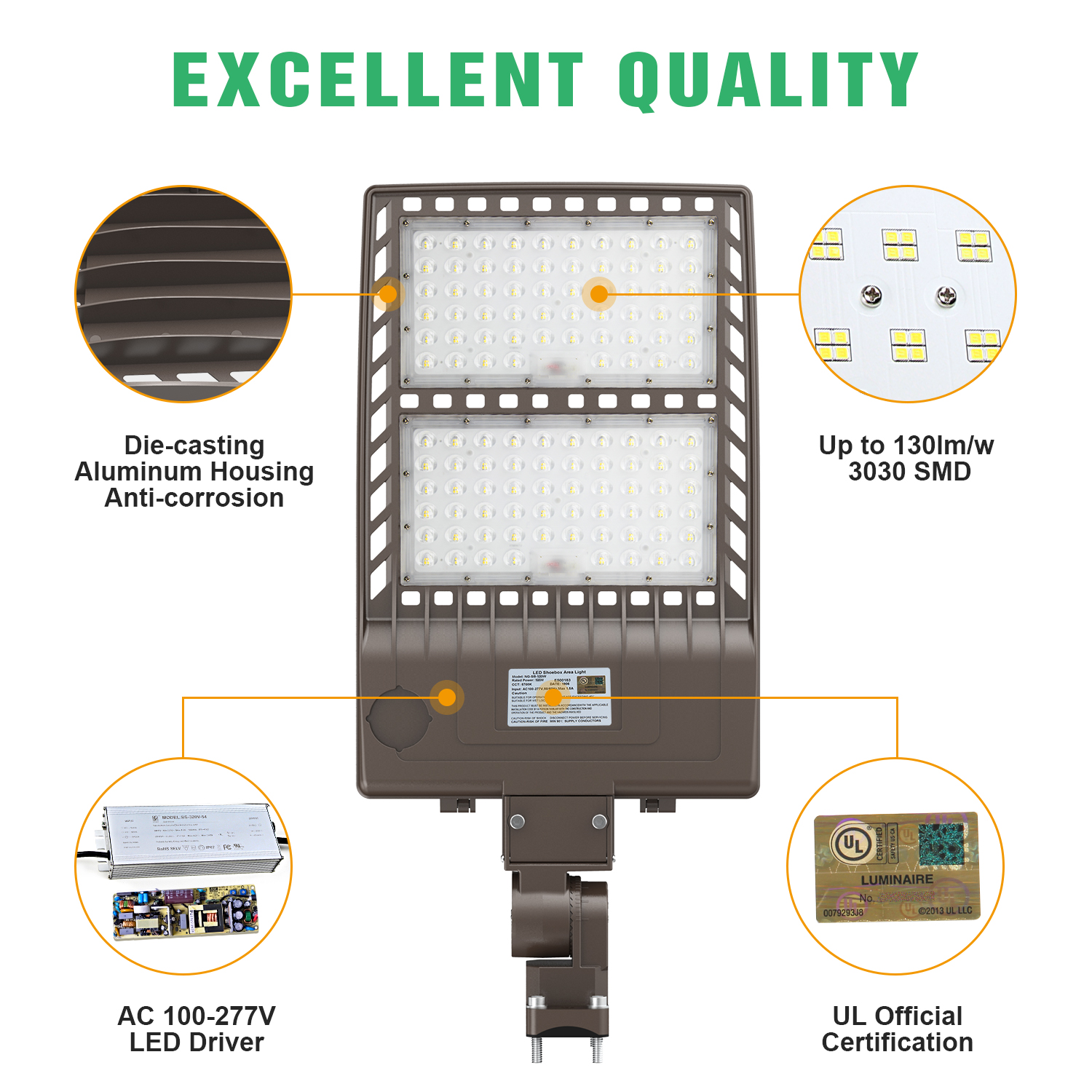 NEW Commercial Electric Bronze 3300 Lumens LED Wall Pack Light Model