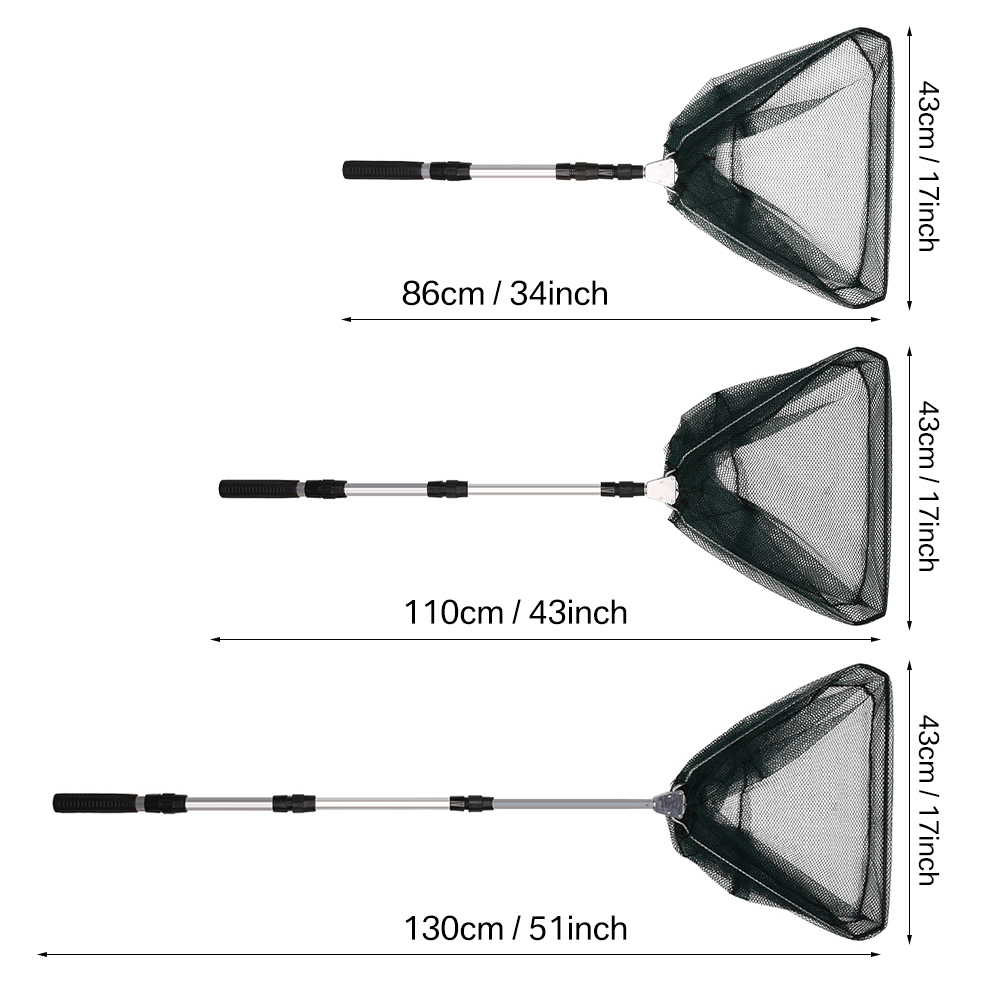 Telescopic Folding Aluminum Handle Fishing Landing Net 3 Section Extending Pole - Picture 13 of 19