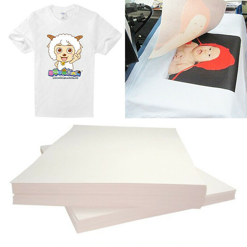 20pcs Heat Transfer Paper Sheets T Shirt Print On Light Fabric Cloth Craft Diy - Diy Printed Shirts Without Transfer Paper