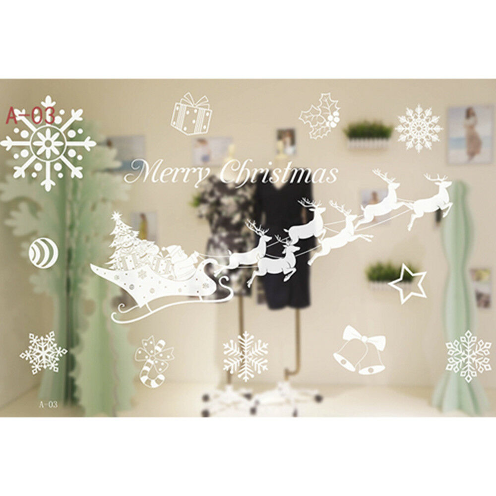Removable Merry Christmas Vinyl Art Home Window Store Wall Stickers Decal Decor 