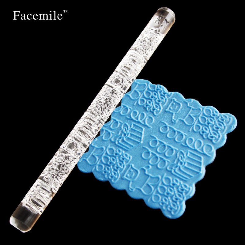 Butterfly Acrylic Clay Stick Fondant Polymer Embossed Roller Craft Rod Tool DIY