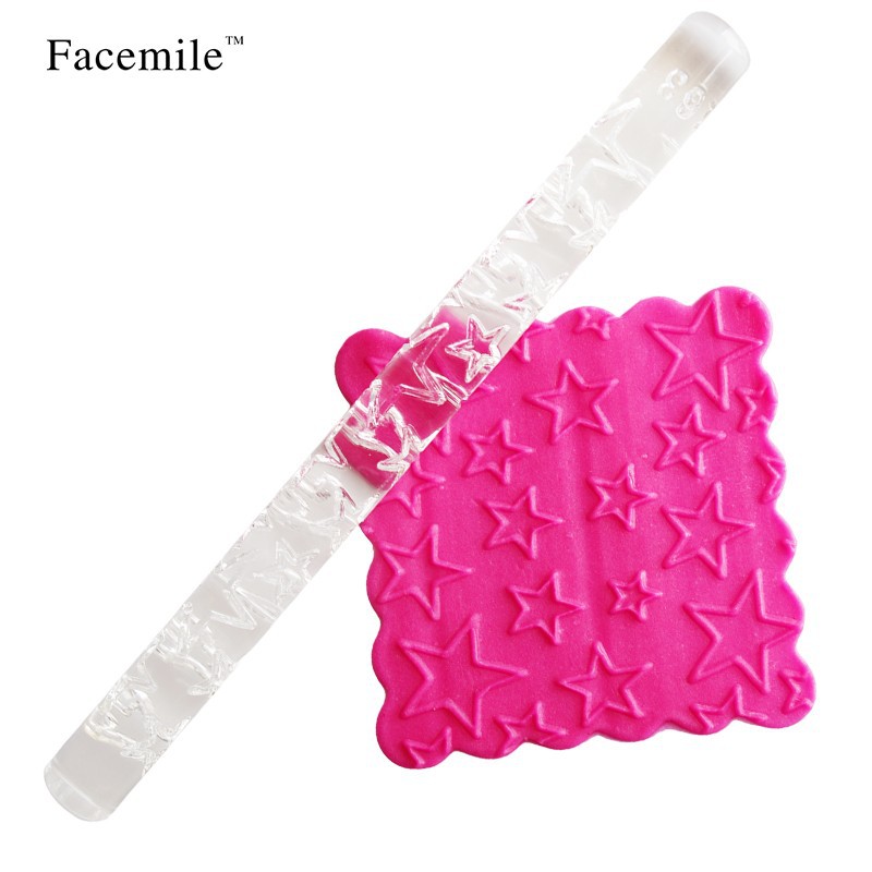 Butterfly Acrylic Clay Stick Fondant Polymer Embossed Roller Craft Rod Tool DIY