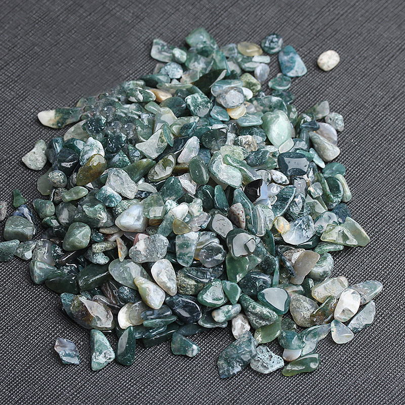 100g Natural Gold Jade Crystal Crushed Stone Degaussing Stone Rock Healing Reiki