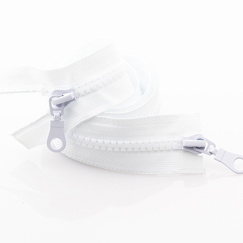 5# Double Zippers Resin Zipper Open End DIY Bag Sofa Garments