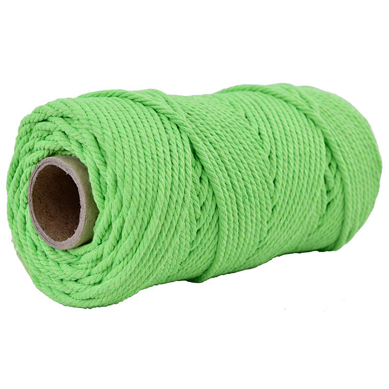 100m Woven String Cotton Rope Macrame Cord Braided Twisted Crafts DIY Supply 4mm 