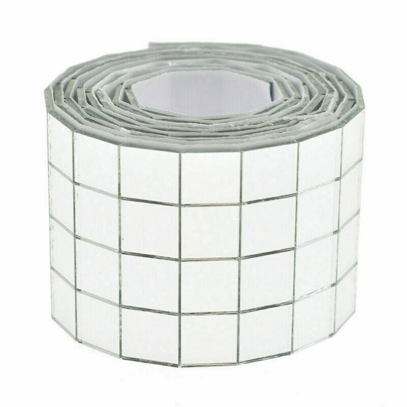 4 Style Roll Mirror Mosaic Tiles Self Adhesive Mini Square Glass DIY Craft Decor - Picture 17 of 30