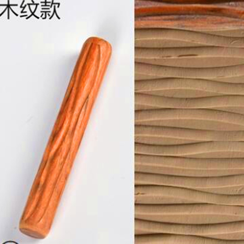 Alfiler rodante de madera flor 3D barra de grabado cerámica polímero arcilla hornear artesanía hágalo usted mismo - Imagen 7 de 11