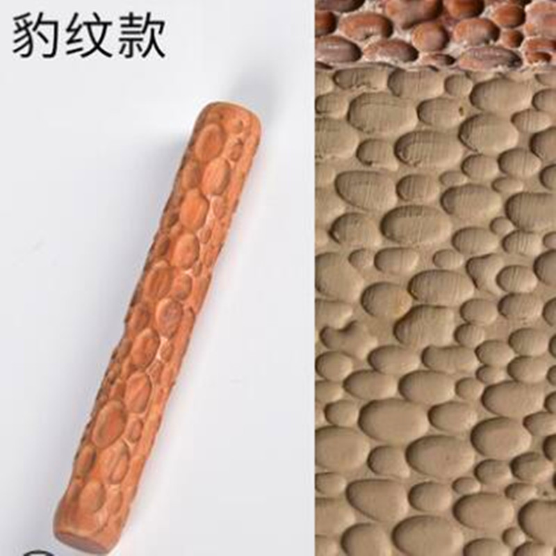 Alfiler rodante de madera flor 3D barra de grabado cerámica polímero arcilla hornear artesanía hágalo usted mismo - Imagen 8 de 11