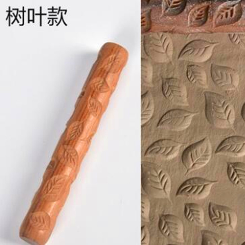 Alfiler rodante de madera flor 3D barra de grabado cerámica polímero arcilla hornear artesanía hágalo usted mismo - Imagen 10 de 11