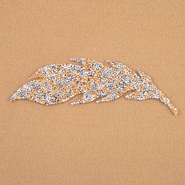 DIY Rhinestone Patches Sequins Leaves Iron-on Applique Embroidery Clothing Badge - Picture 13 of 14