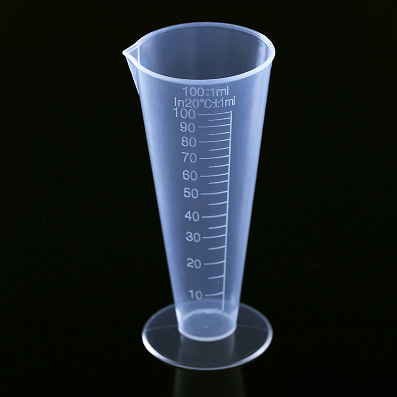 50ml /100ml Transparent Measuring Cup Labs Plastic Graduated Beakers Tools  DIY