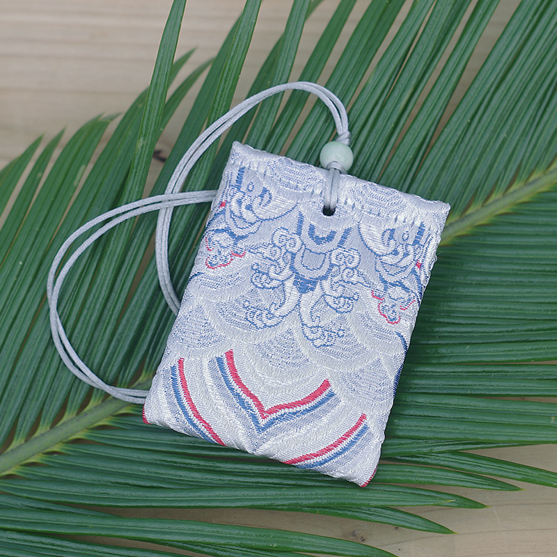 Embroidery Sachet Bag Chinese Brocade Pouch Gift Good Fortune Well-being Gift