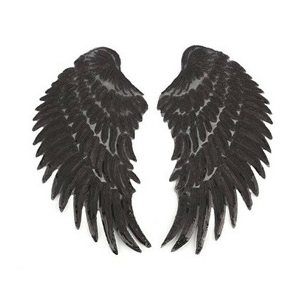 1 Pares De Parches De Lentejuelas Grande Ala de Ángel insignia de ropa de  hierro en apliques hágalo usted mismo Craft | eBay