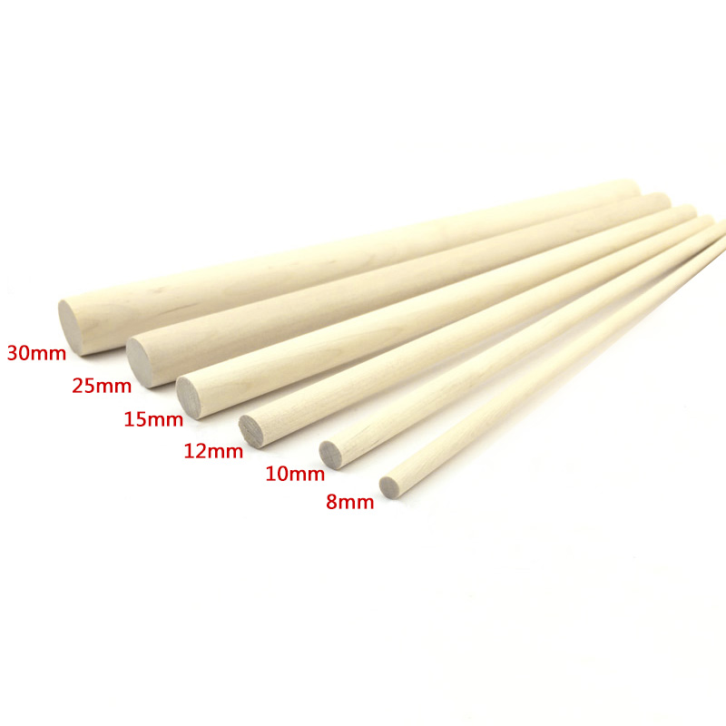 Ø 10-50mm Solid Pine Wood Rod Cylinder Bar Stick Long 55mm Wood Crafts  Model DIY