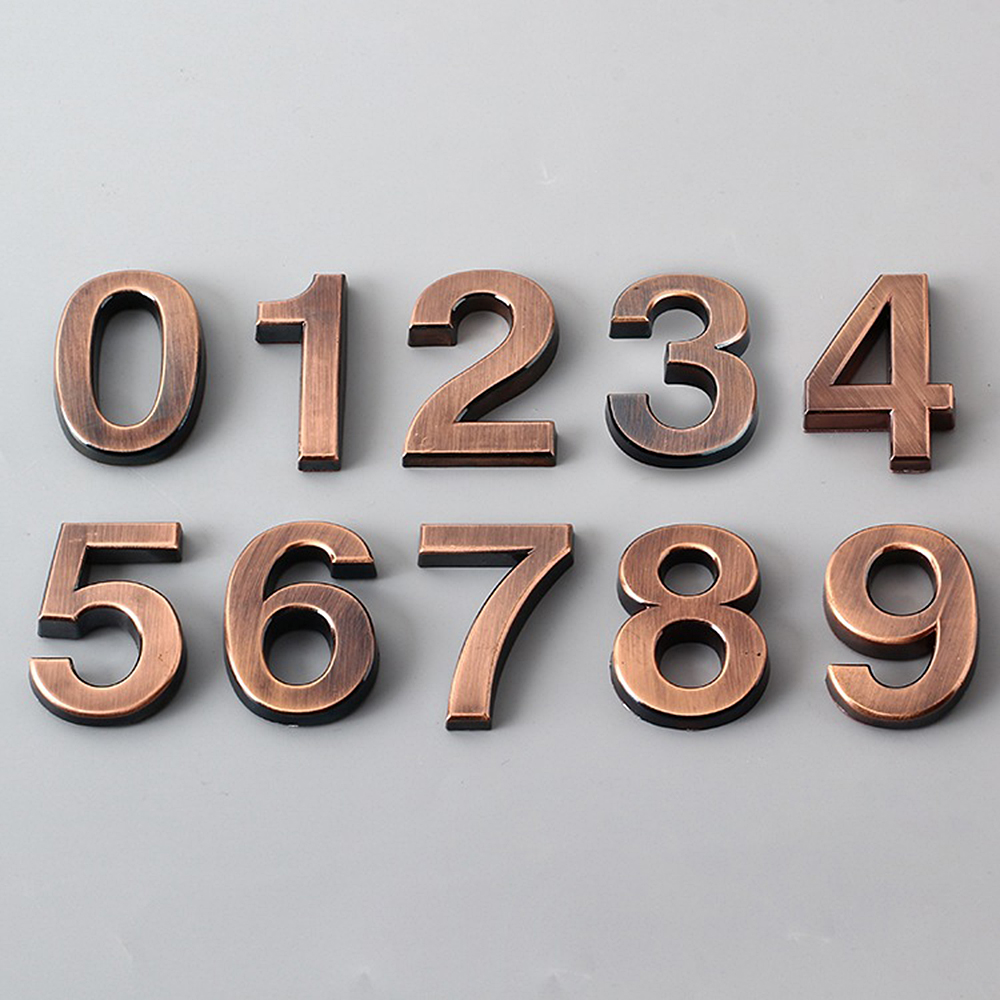 5cm Adhesive Stickers Self DIY Home Door Number Sign Decor Digital Apartment 0-9 